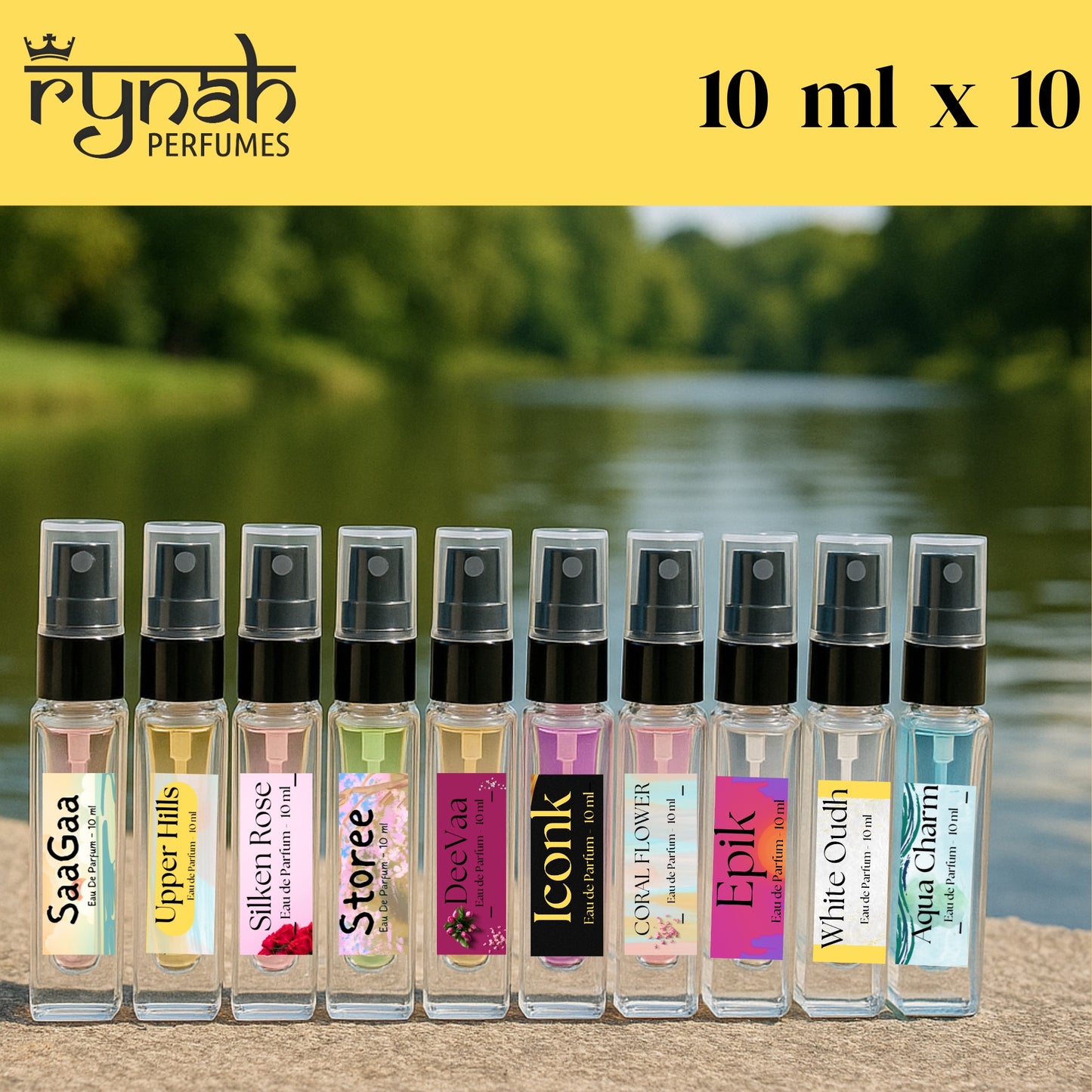 1) Mini Perfume Set - Unisex - 10 x 10 ml (Value for Money Deal)