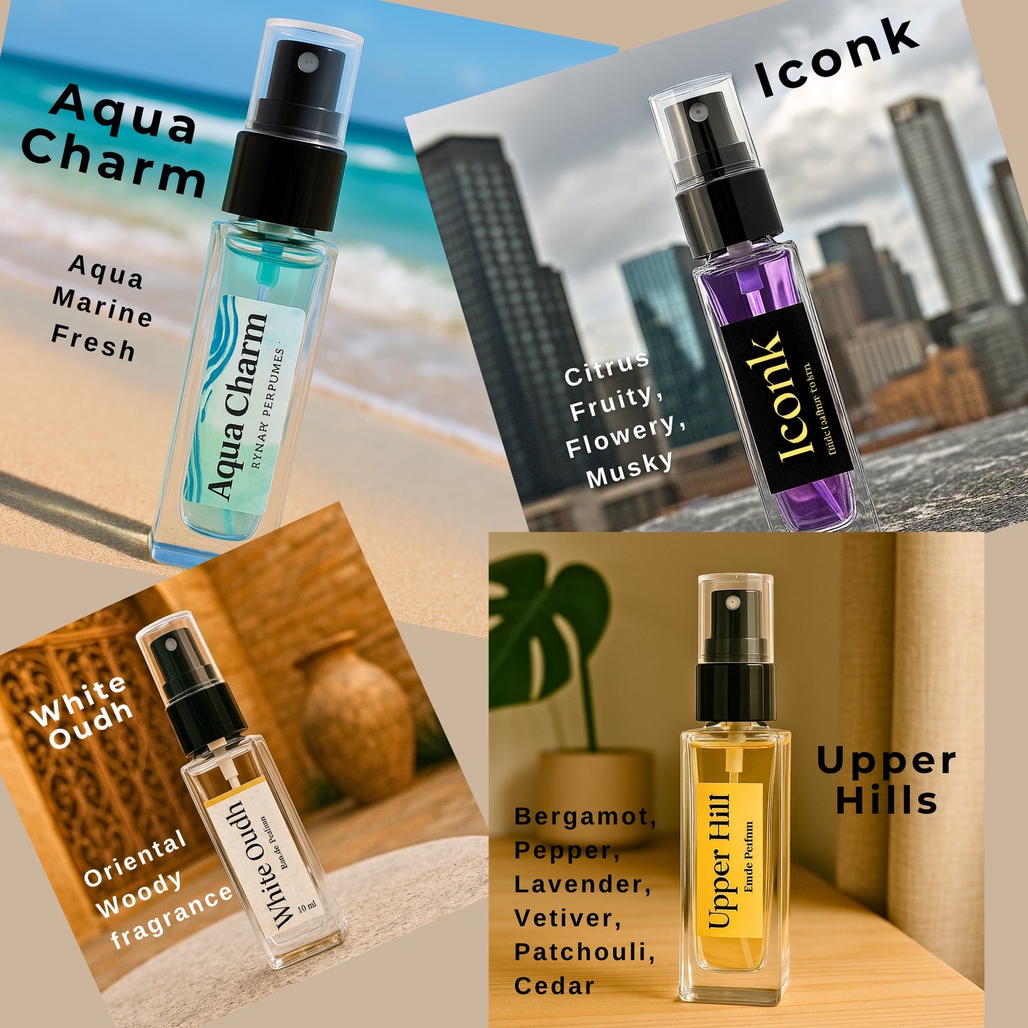 1) Mini Perfume Set - Unisex - 10 x 10 ml (Value for Money Deal)