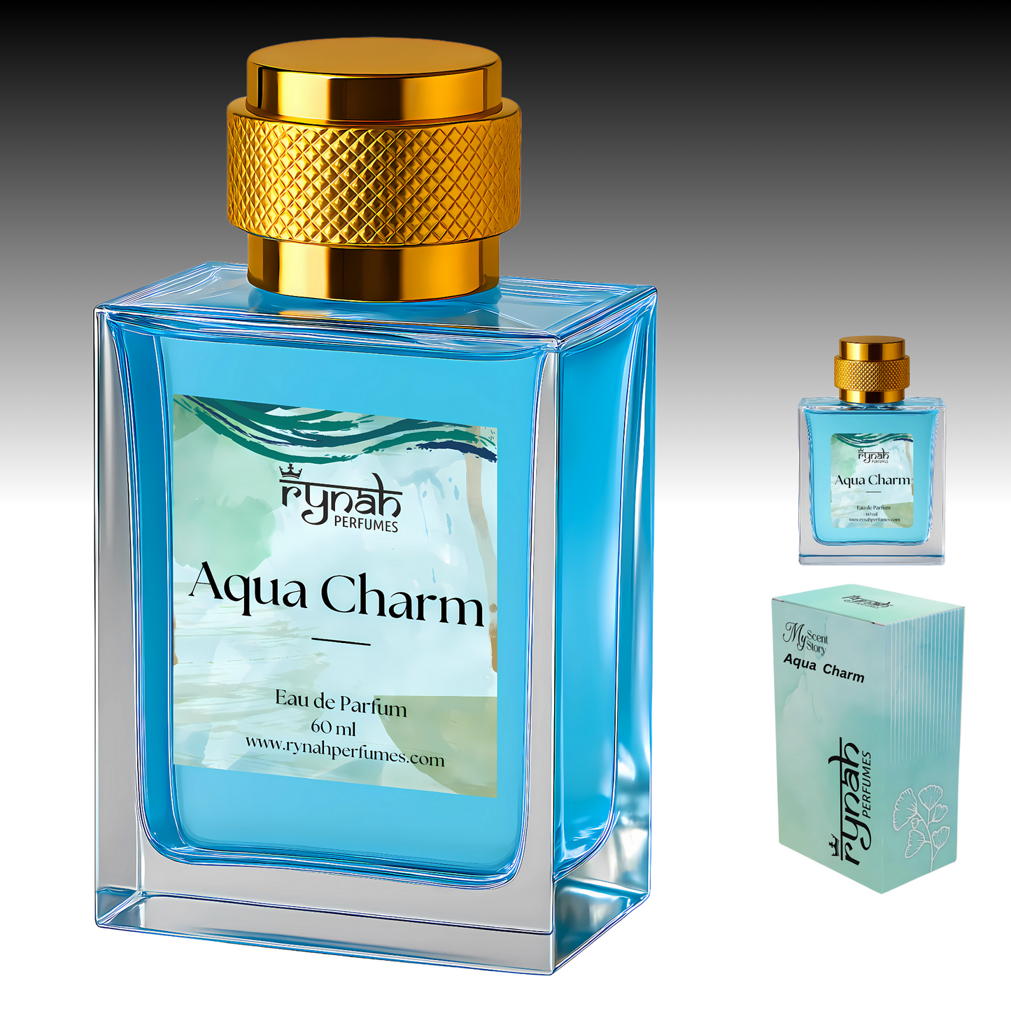 2) Aqua Charm - 60 ml - Men's Perfume.