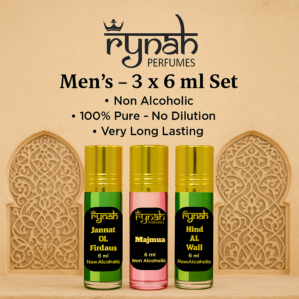 Attar Set - Arabic - 3 x 6 ml (Best Arabic Attar set)