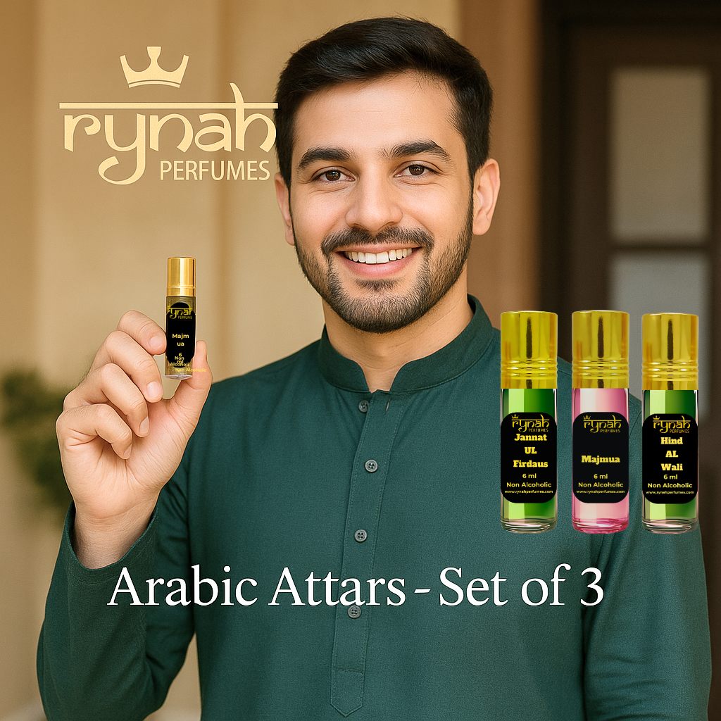 Attar Set - Arabic - 3 x 6 ml (Best Arabic Attar set)