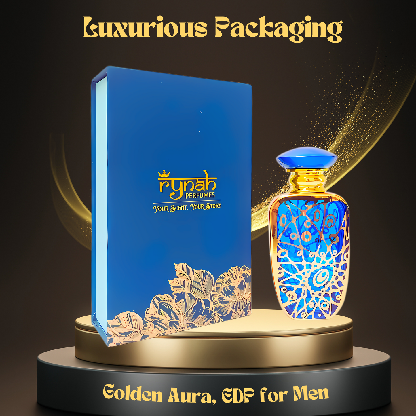 6) Golden Aura - Luxury Perfume for Men