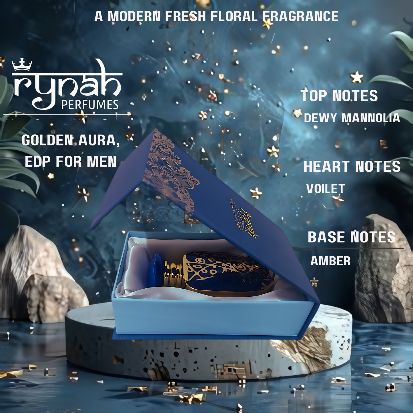 6) Golden Aura - Luxury Perfume for Men