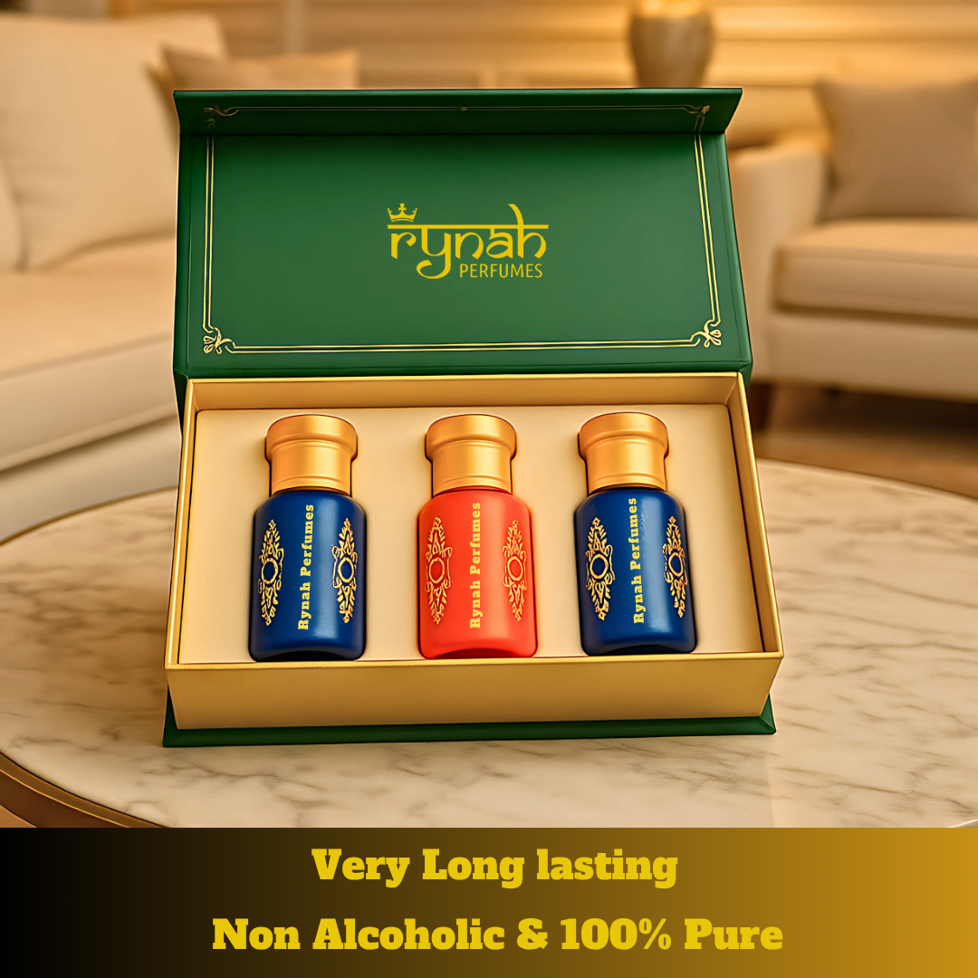Attar - Luxury Gift Set - Arabic - 3 x 6 ml (Best Attar Gift set)