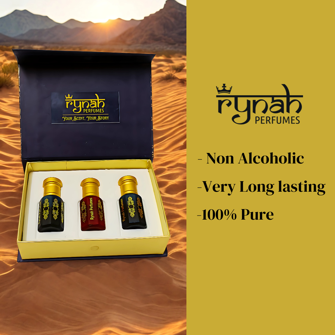 Attar - Luxury Gift Set - Men - 3 x 6 ml (Best selling Attar Gift Set)