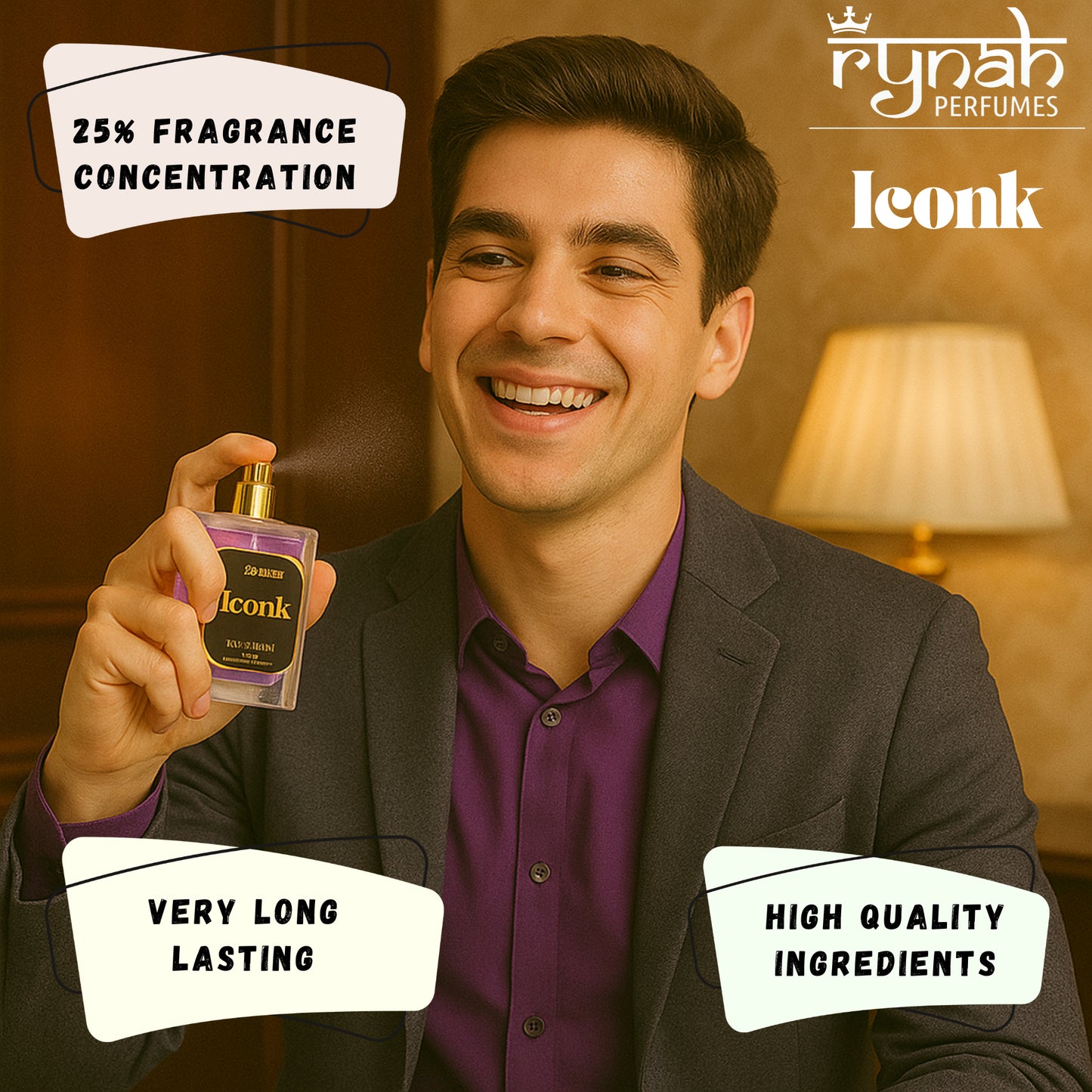 3) Iconk - 120 ml -Men's Office Wear Perfume.