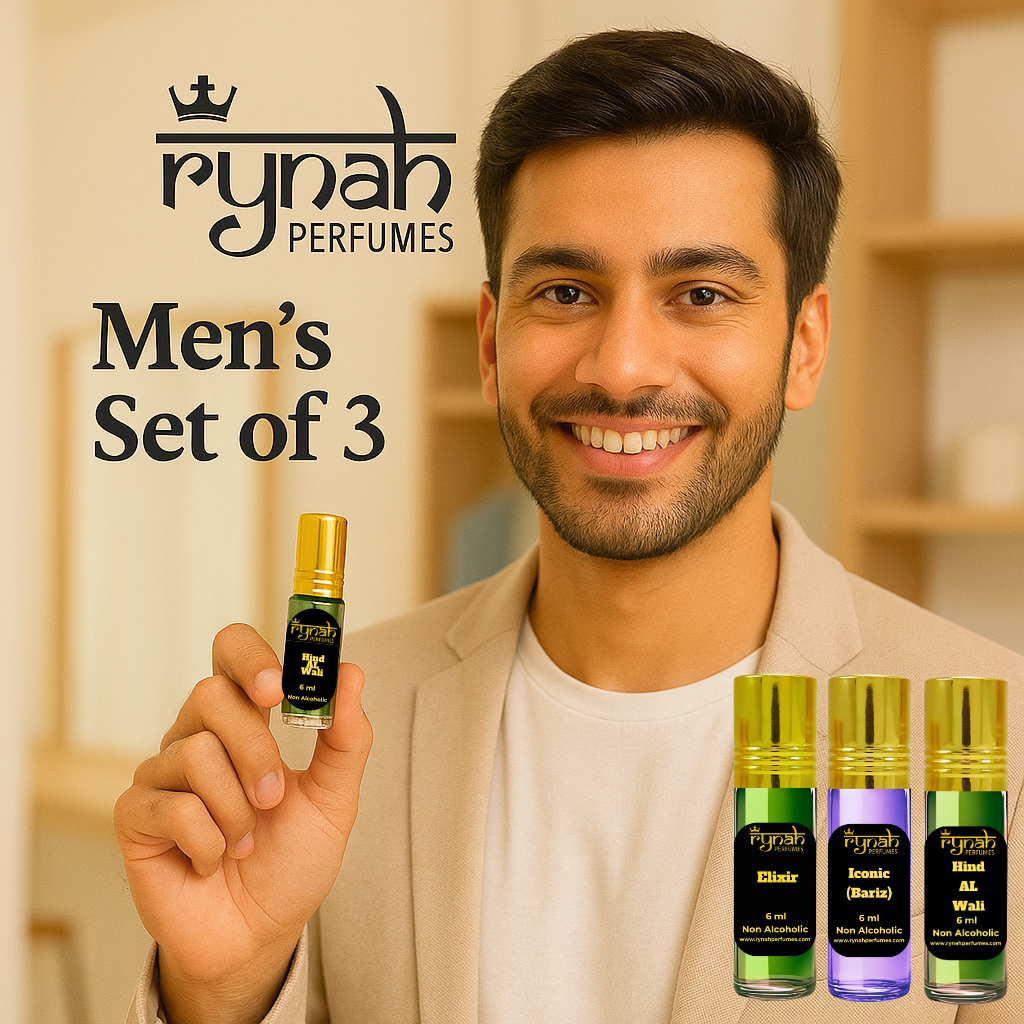Attar Set - Men - 3 x 6 ml (Best selling Men's Attar Set)