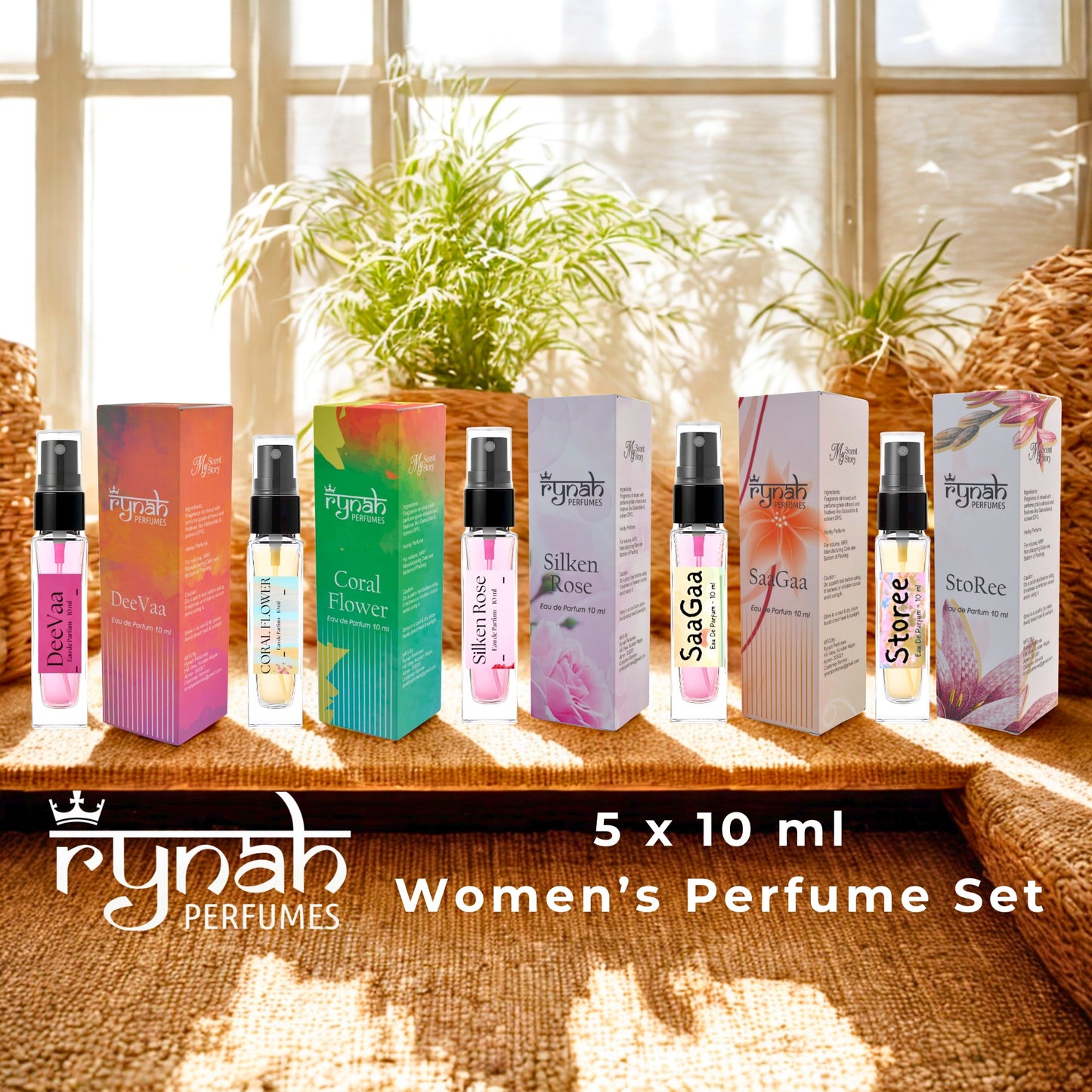 1) Mini Perfume Set - Women - 5 x 10 ml