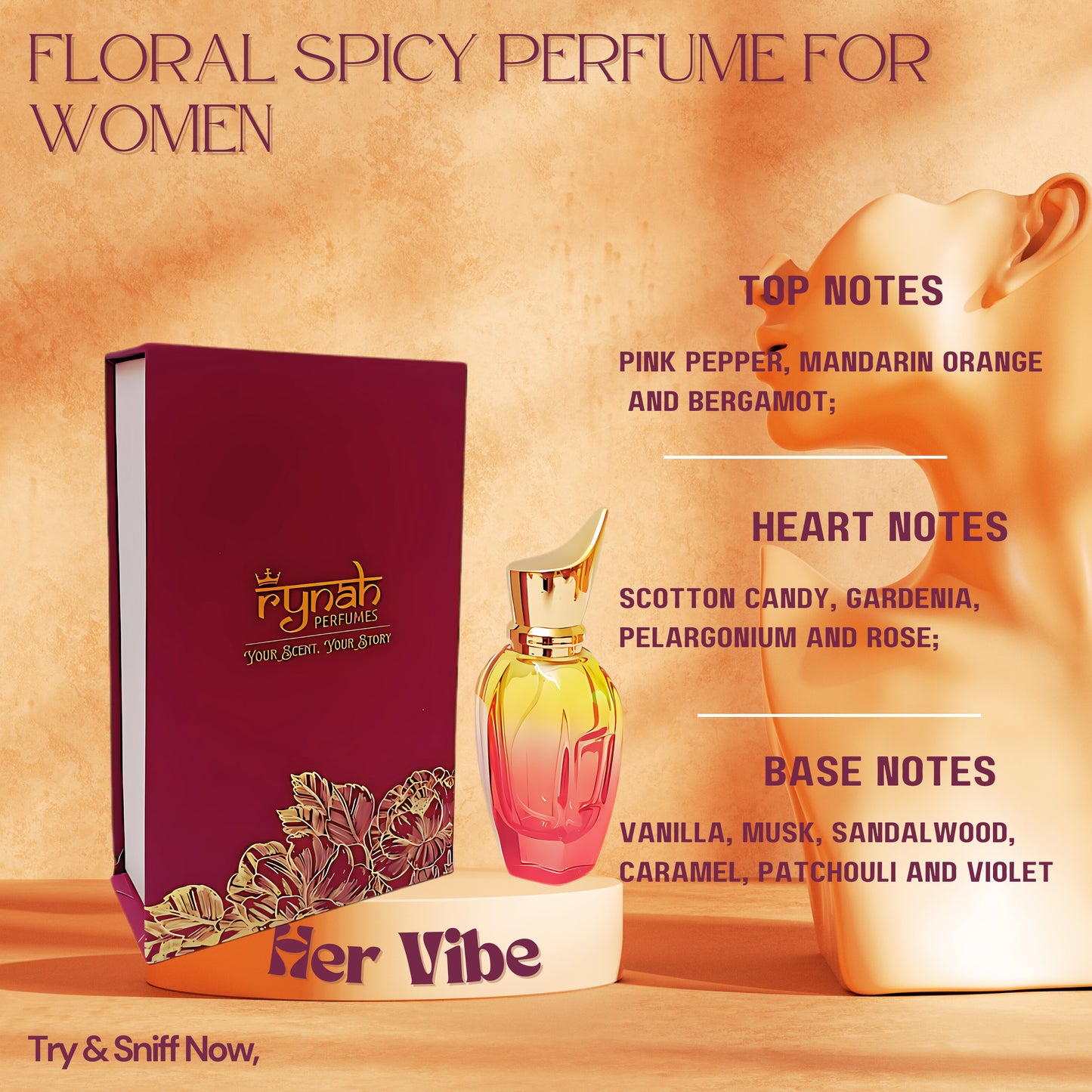 8)  Her Vibe - Inspired by C@r0lin@ Herrer@ 212 - Perfume for Women