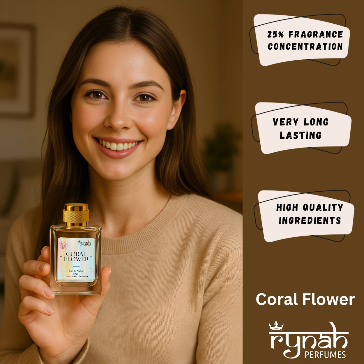 2)  Coral Flower - 60 ml - Women's Perfume