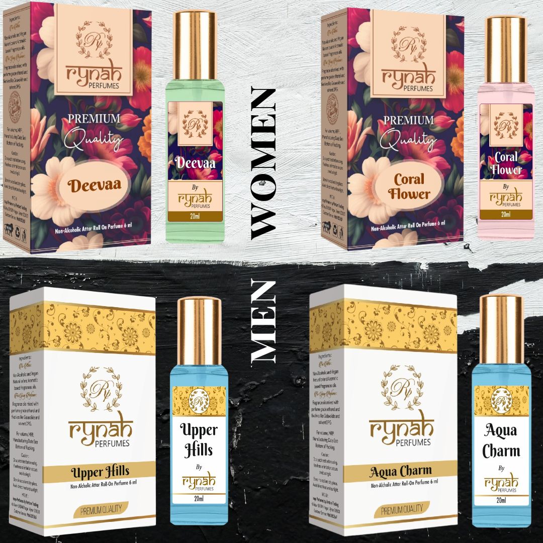 Perfumes - 2 Men & 2 Women perfume sets: 4 x 20ml ::