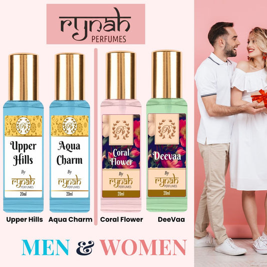 Perfumes - 2 Men & 2 Women perfume sets: 4 x 20ml ::