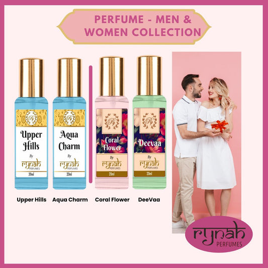 Perfumes - 2 Men & 2 Women perfume sets: 4 x 20ml ::