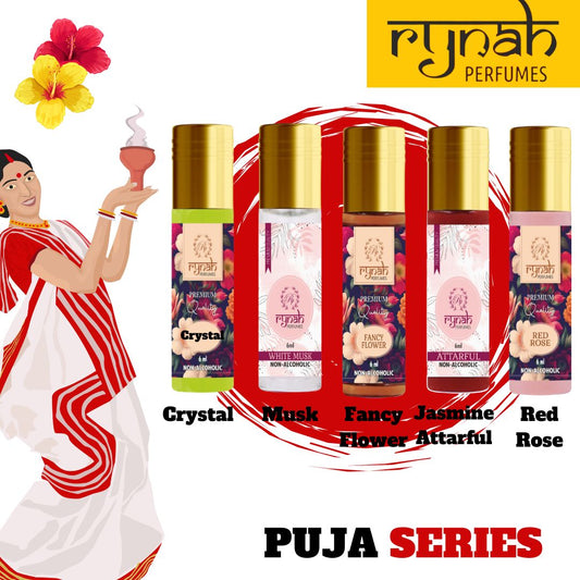 Attar - For Puja / Indian Scent Series - Unisex - Set of 5 x 6 ml